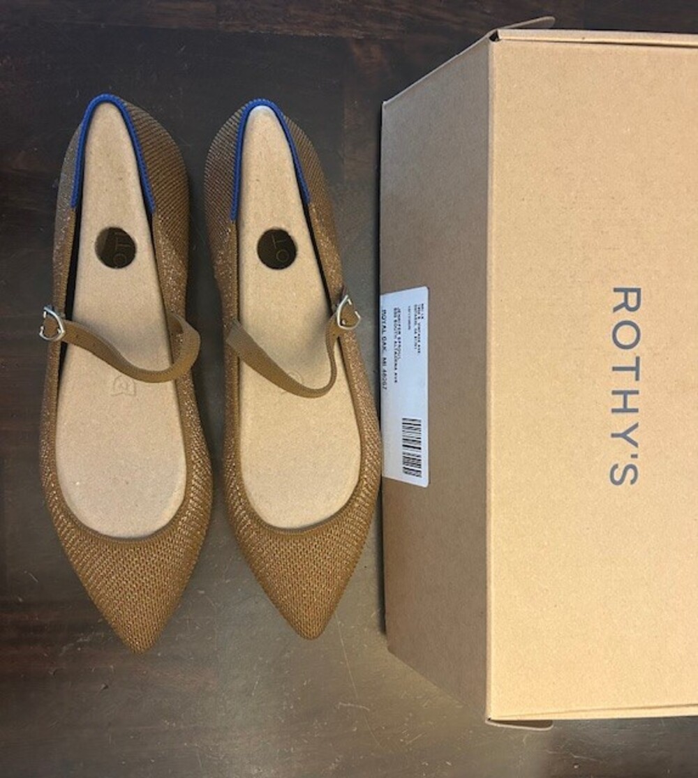 Rothy's The Point Mary Jane II - Bronze Size 9 - Picture 1 of 3
